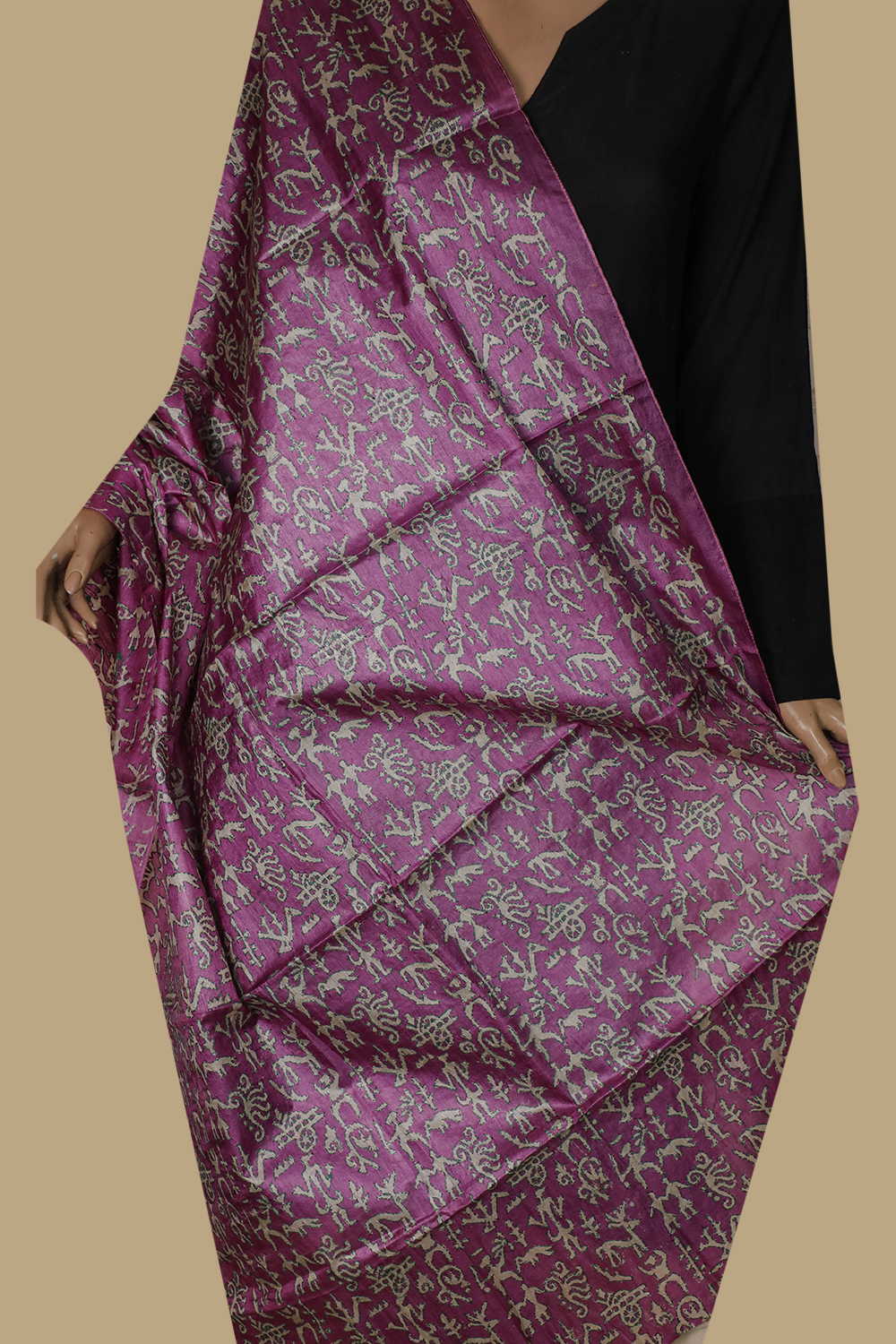 Kantha Silk Dupatta - Matkatus