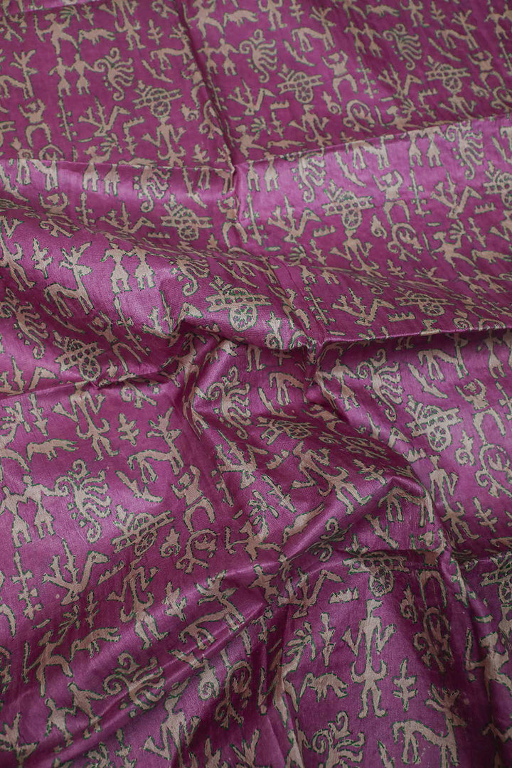 Persian Pink Kantha Tussar Silk Blouse