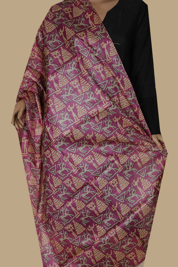 Kantha Silk Dupatta - Matkatus