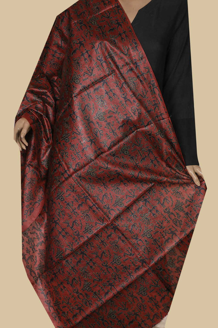 Kantha Silk Dupatta - Matkatus