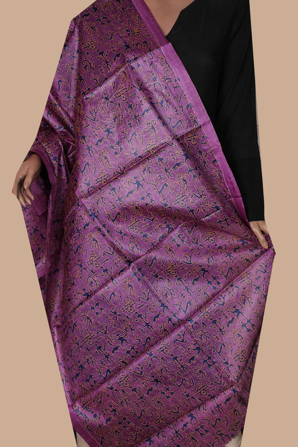 Kantha Silk Dupatta - Matkatus