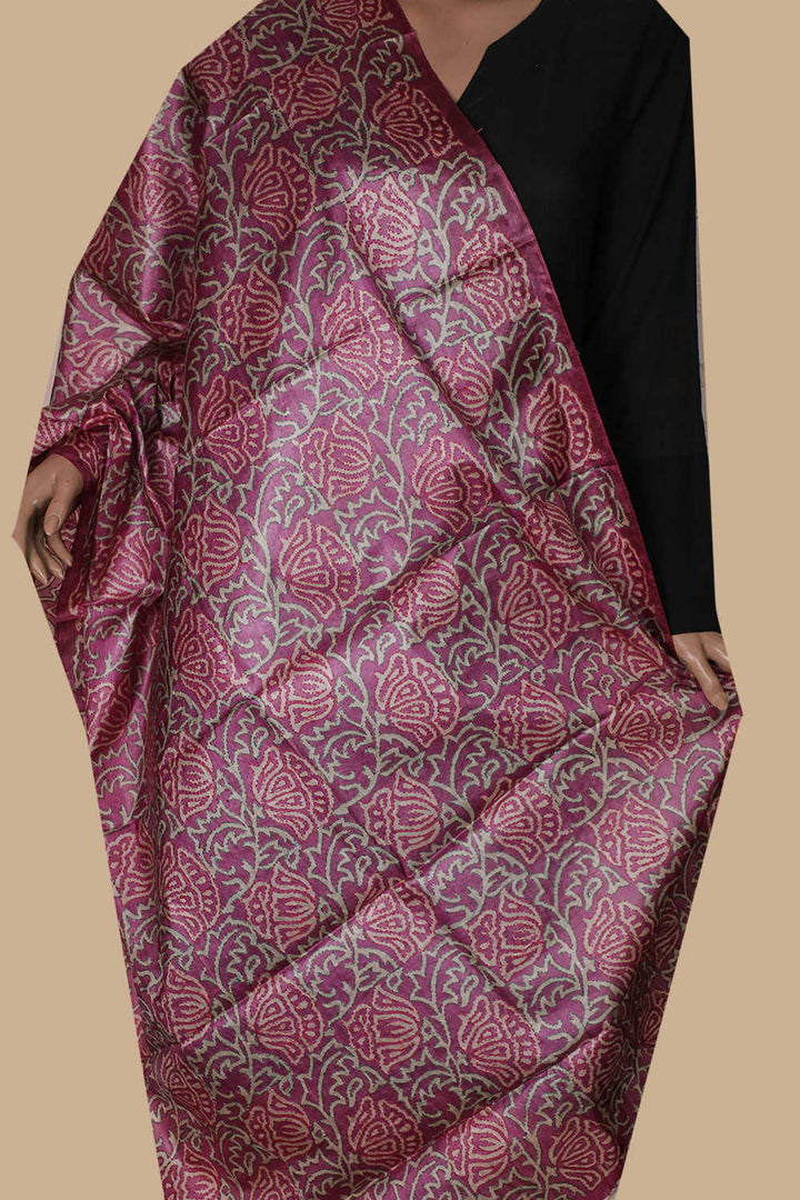 Kantha Silk Dupatta - Matkatus