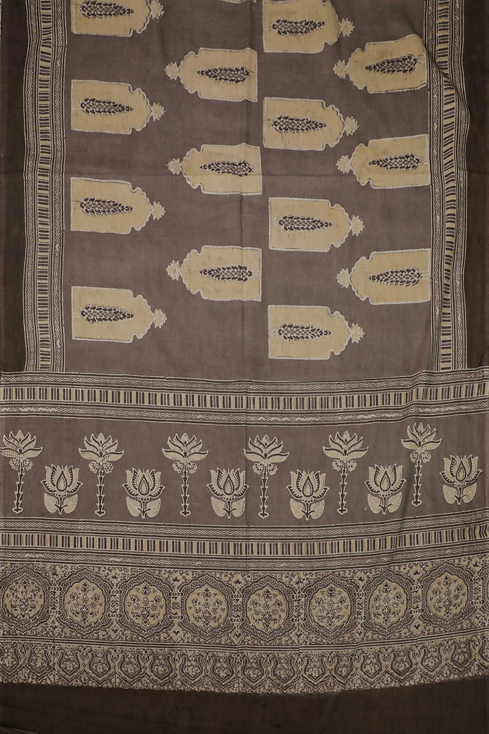 Block Printed Ajrak Dupatta - Matkatus 