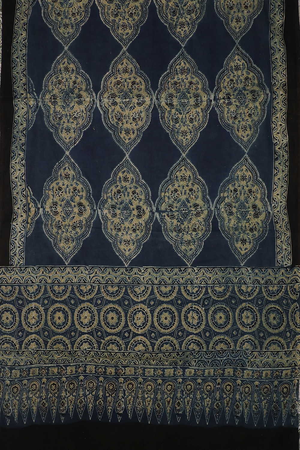 Block Printed Ajrak Dupatta - Matkatus 
