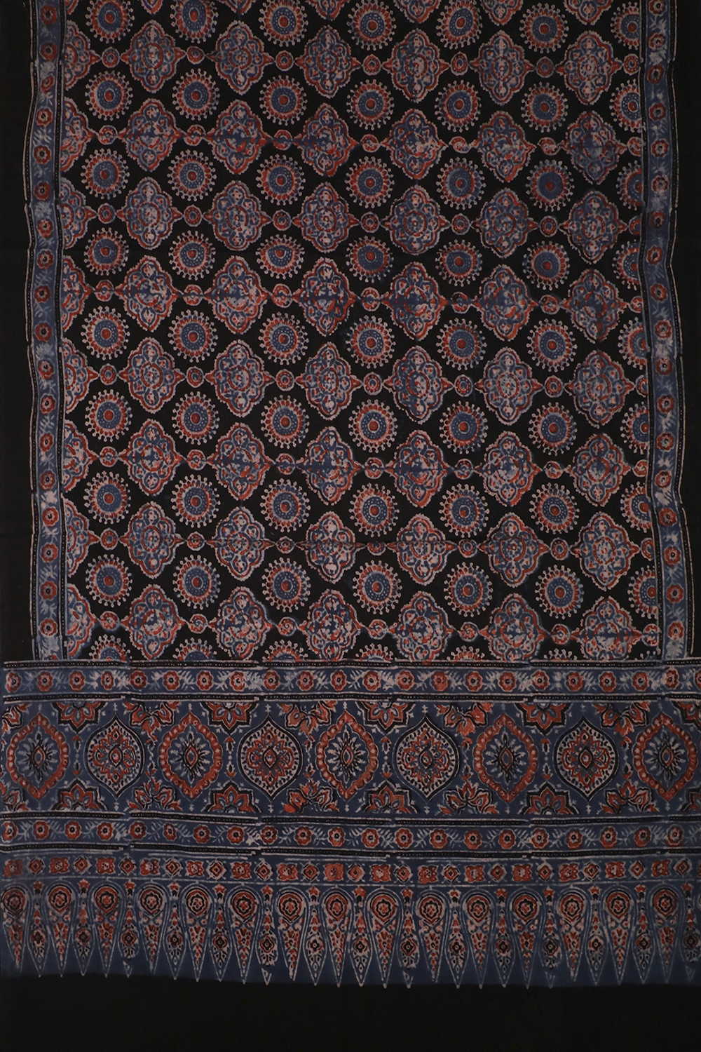 Block Printed Ajrak Dupatta - Matkatus 