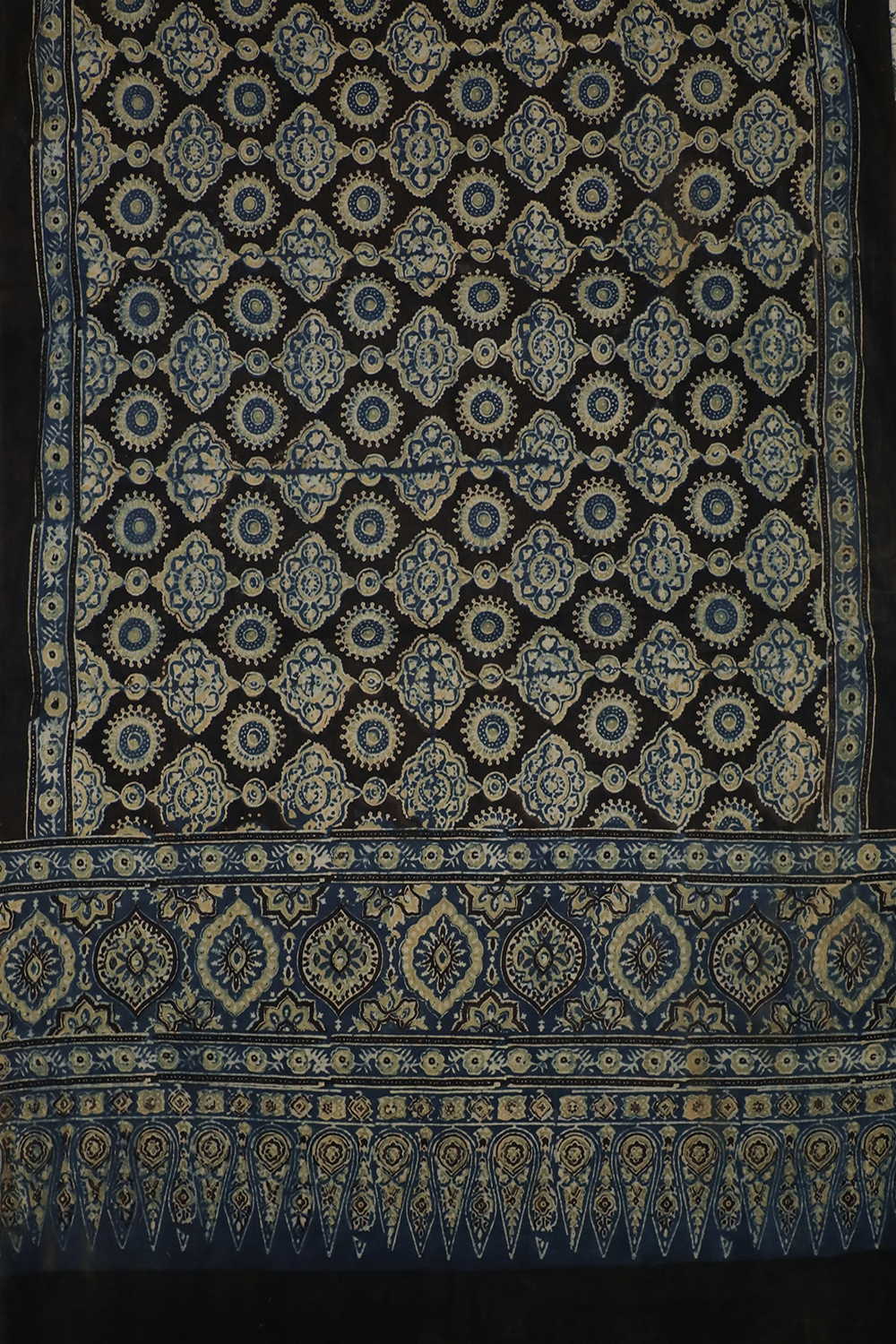 Block Printed Ajrak Dupatta - Matkatus 