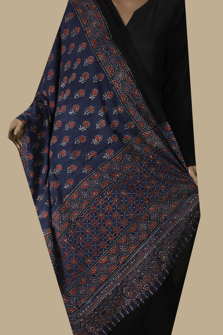 Ajrak Cotton Dupatta - Matkatus