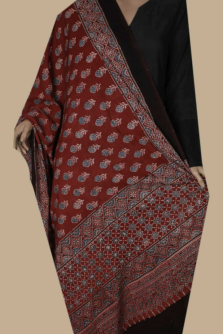 Ajrak Cotton Dupatta - Matkatus