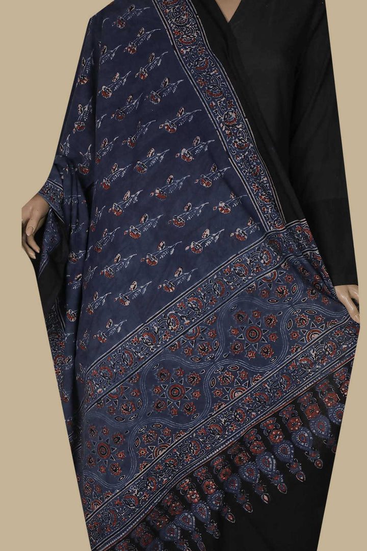 Ajrak Cotton Dupatta - Matkatus