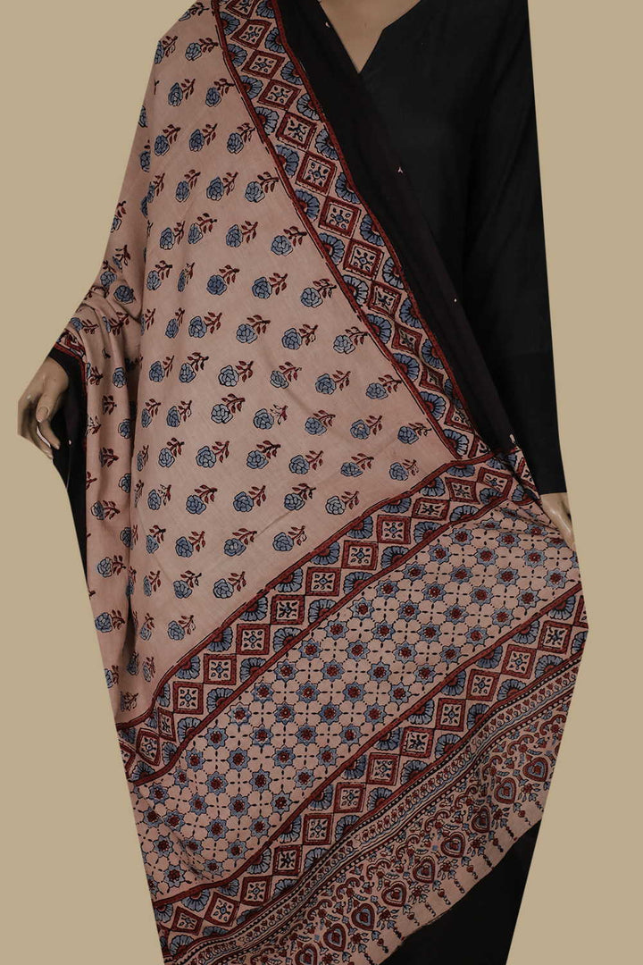 Ajrak Cotton Dupatta - Matkatus