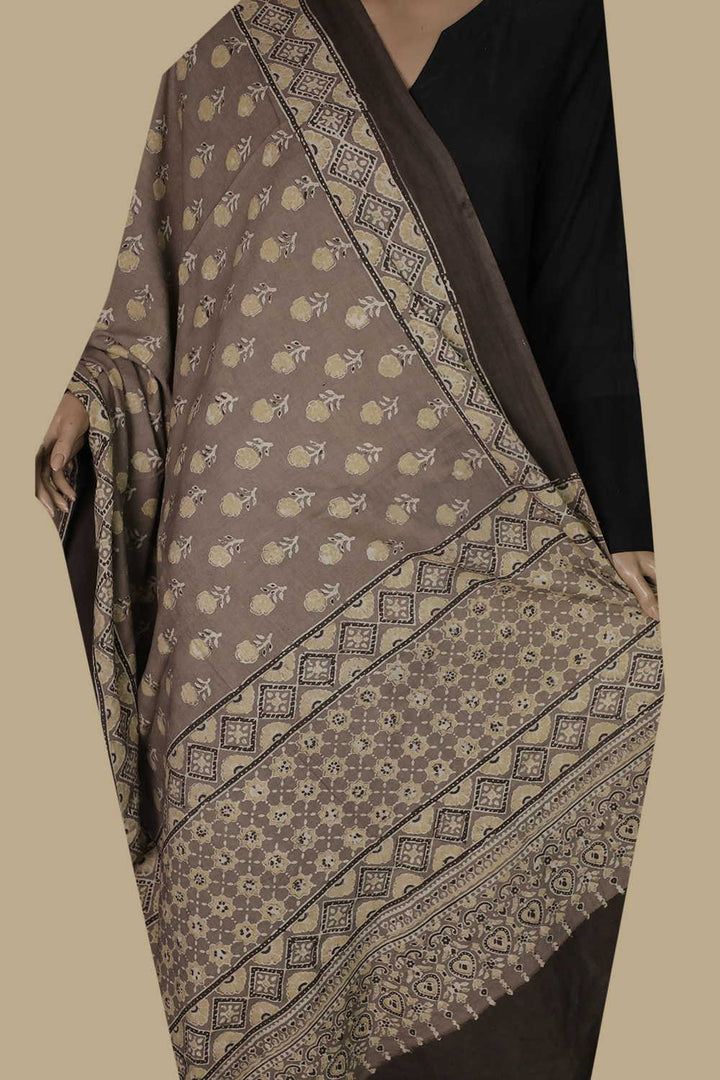 Ajrak Cotton Dupatta - Matkatus