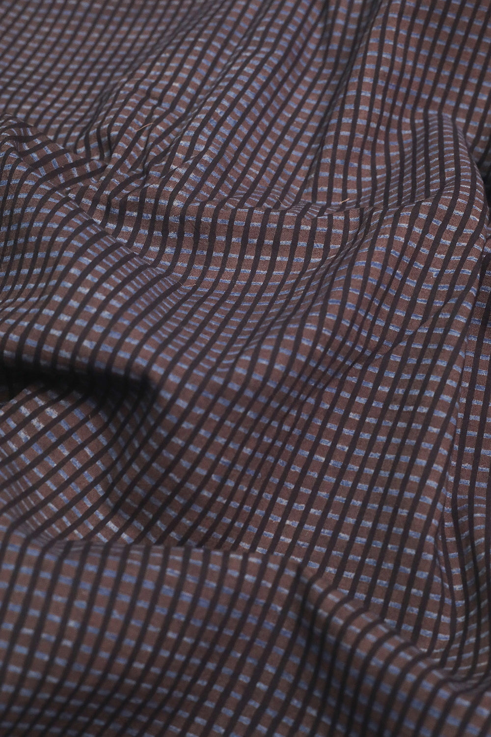 Grey Checks Ajrak Cotton Fabric