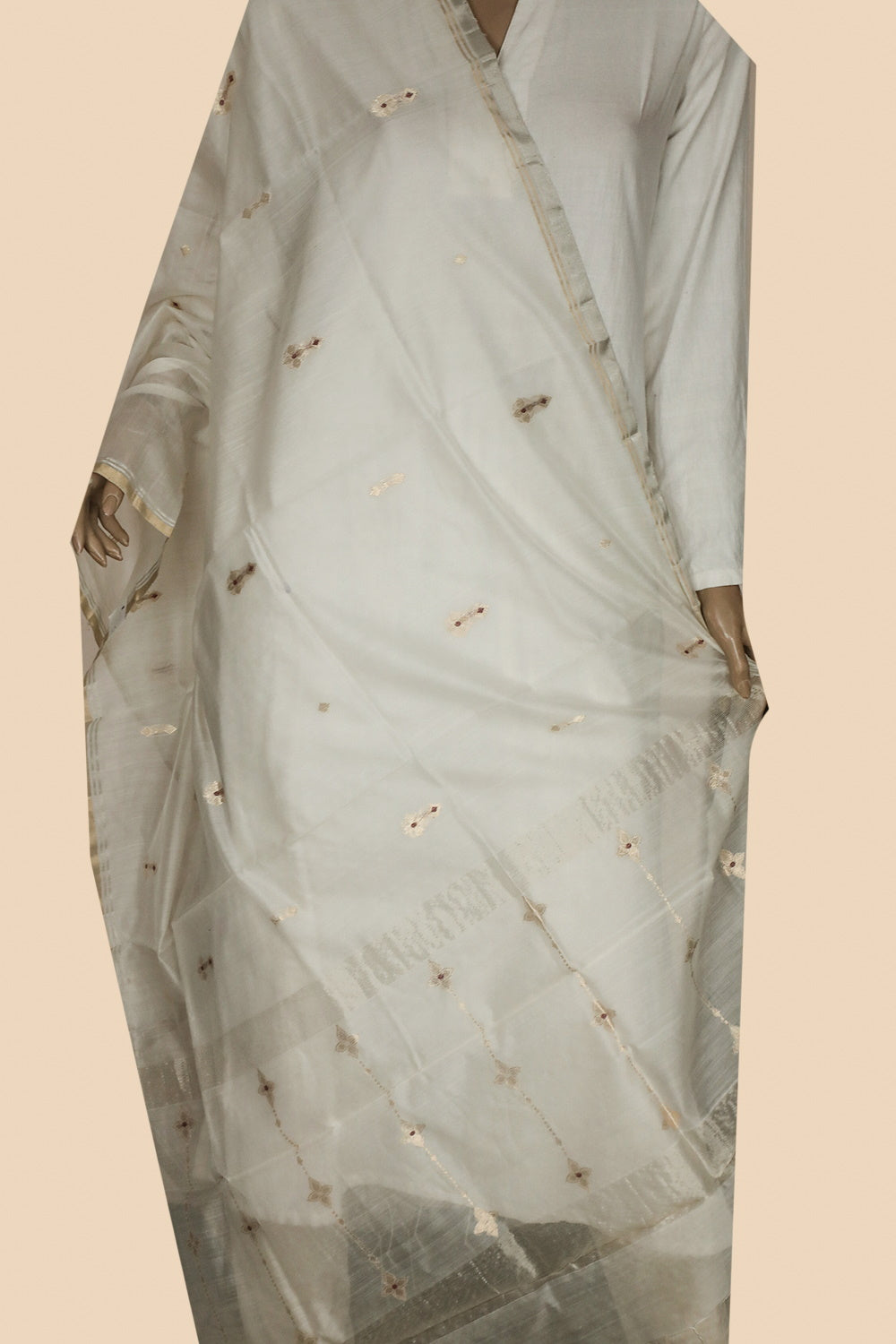 Handwoven Chanderi Dupatta - Matkatus