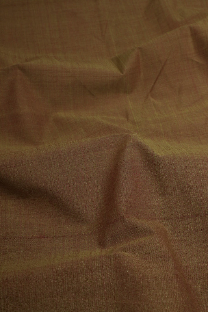 Double Shaded Maroon & Green Mangalagiri Cotton Fabric - 1m