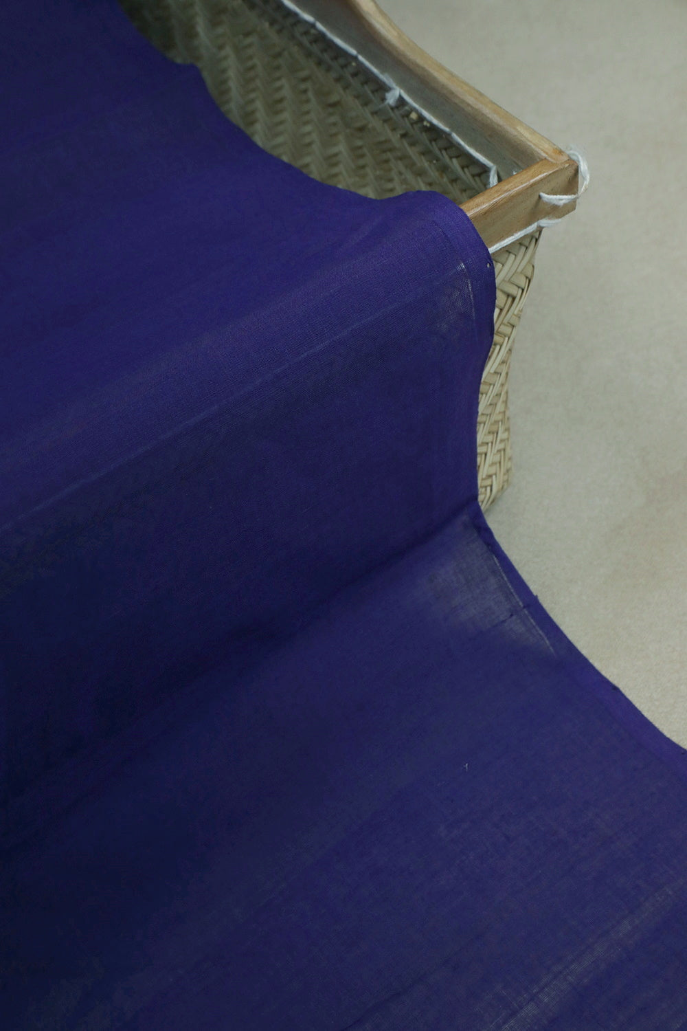 Dark Violet Mangalagiri Cotton Fabric - 2.3m
