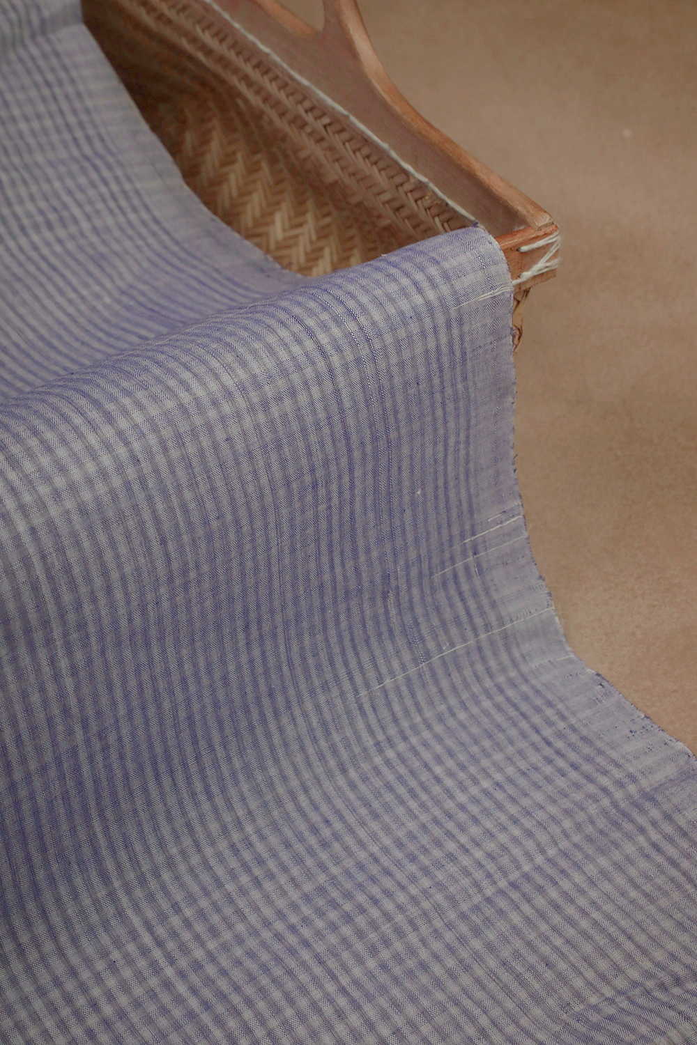 Blue Boddu Checks Mangalagiri Cotton Fabric