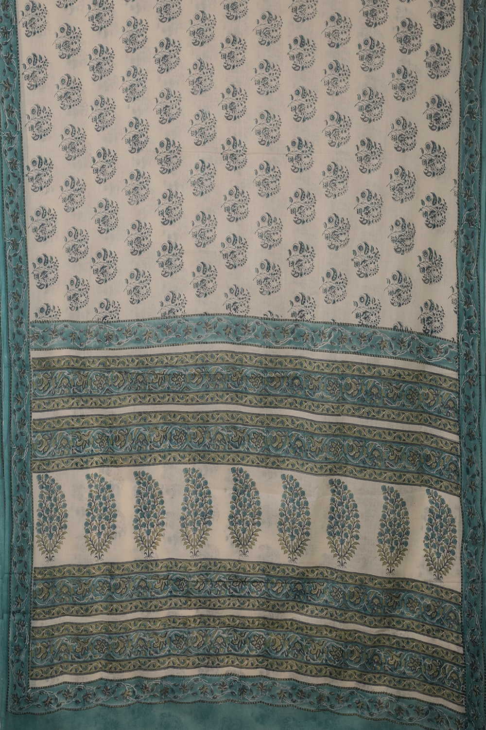 Prettiest Butta Block Printed Mul Cotton saree