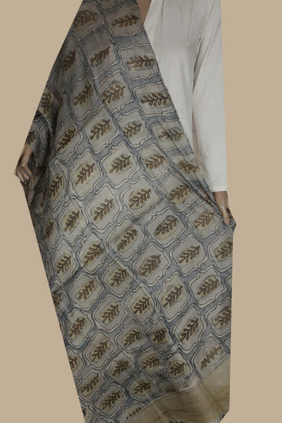 Painted Kalamkari Dupatta - Matkatus