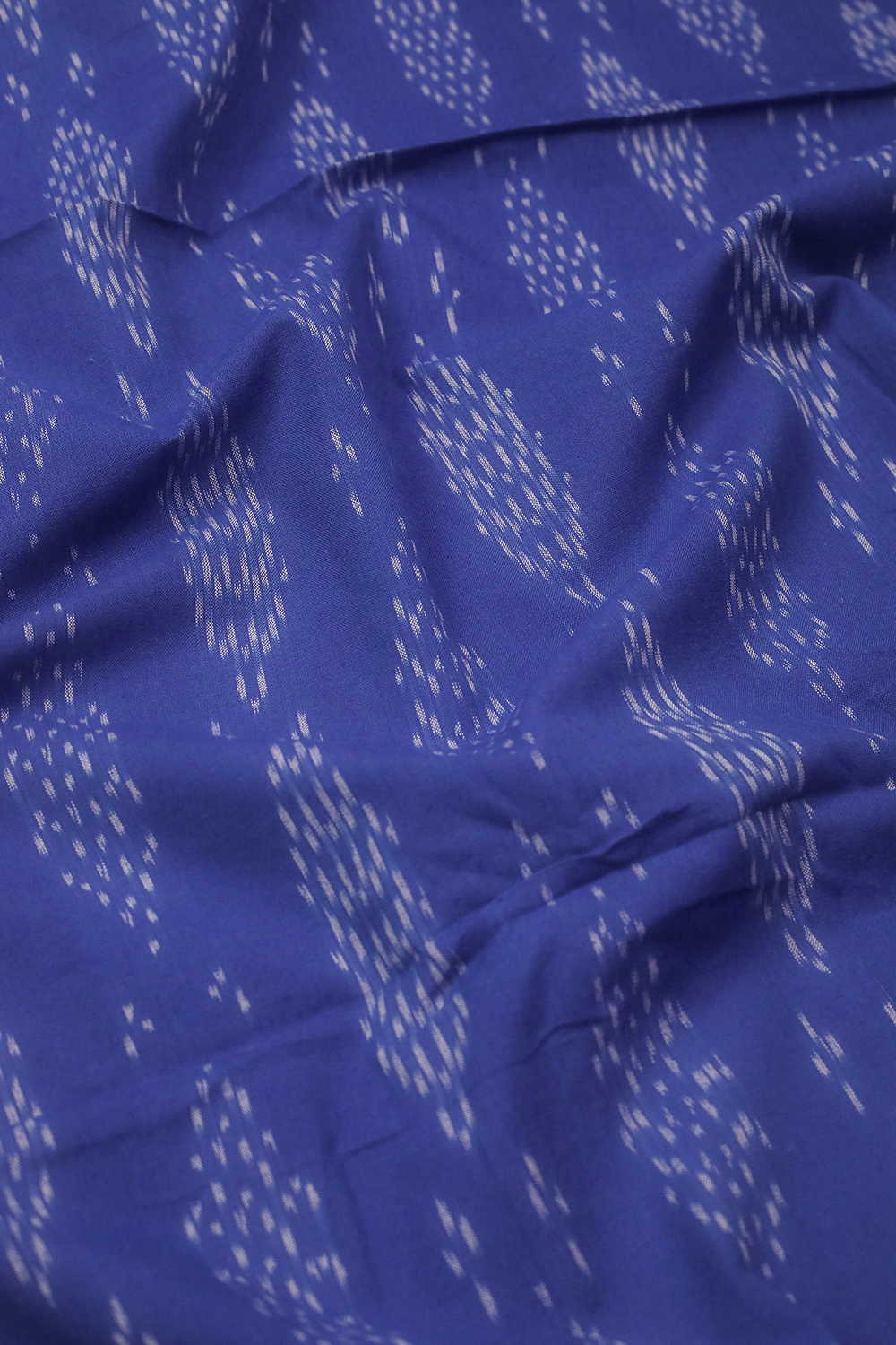 Butta on Dark Blue Ikat Cotton Fabric