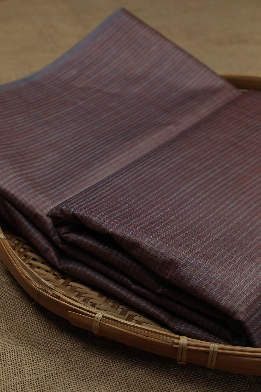 Dual Shaded Purple with Maroon Silk Cotton Fabric - 0.7m