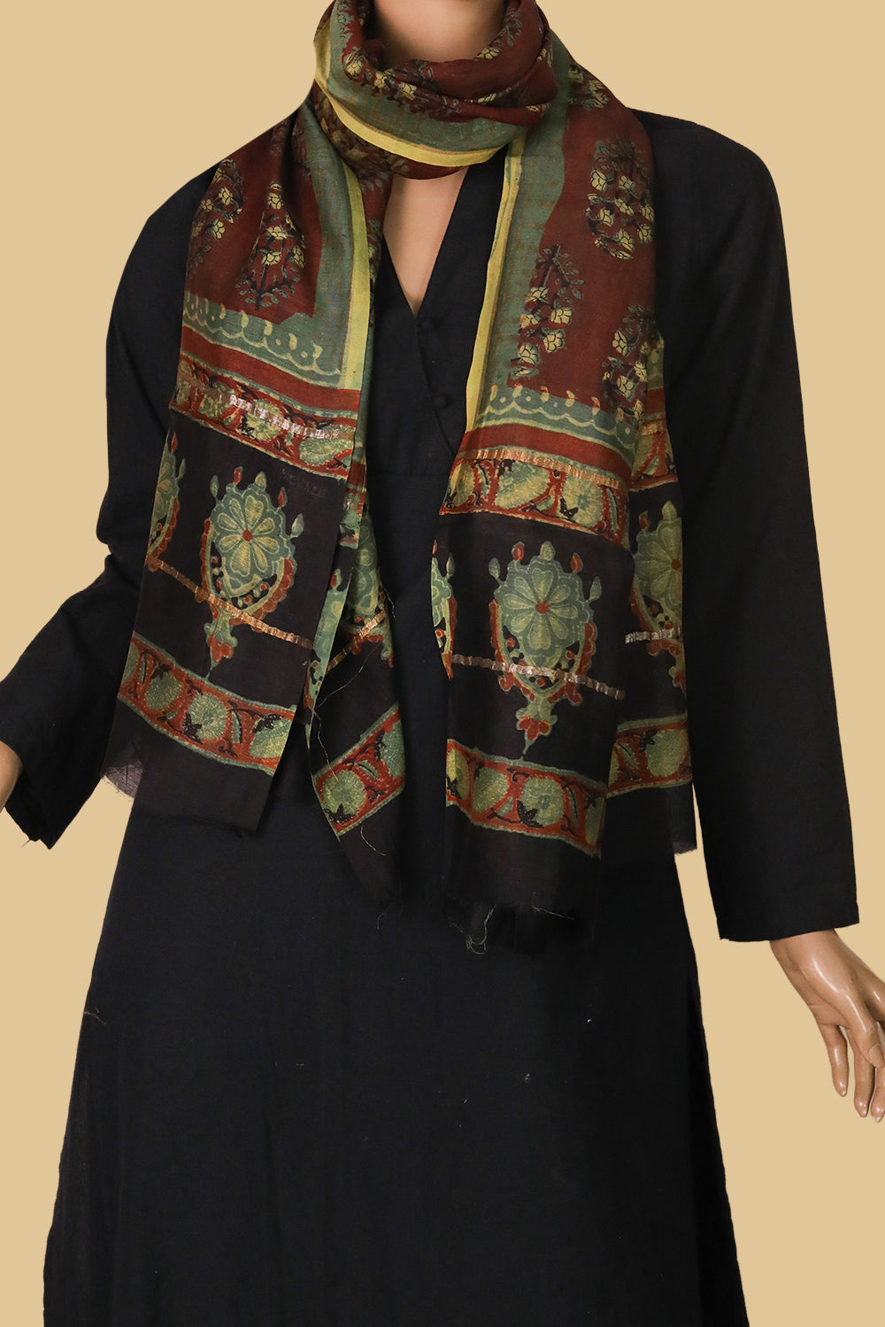 Chanderi Silk Cotton Stoles  - Matkatus