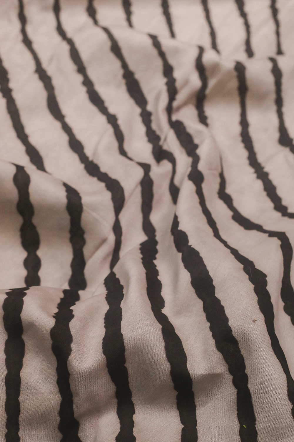 Dusty Cream Leheriya Silk Cotton Fabric