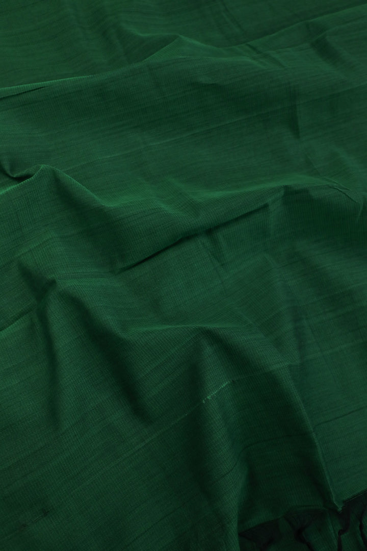 Green Mangalagiri Cotton saree with Ajrak Blouse