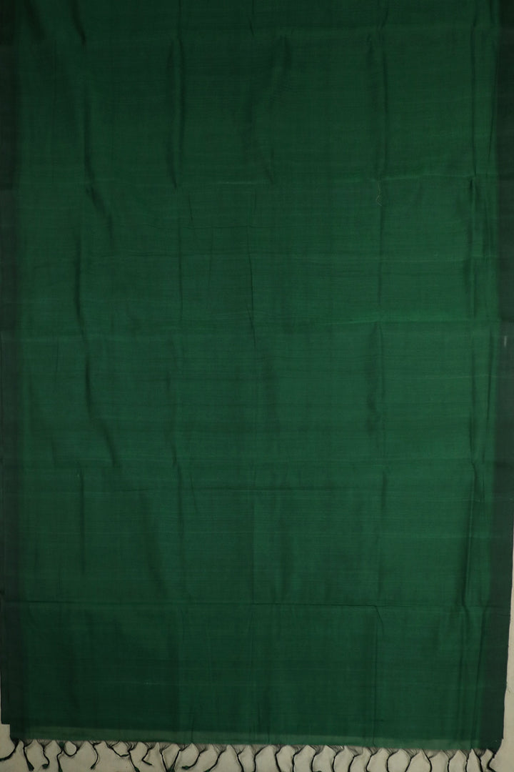 Green Mangalagiri Cotton saree with Ajrak Blouse