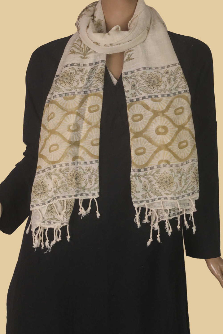 Block Printed Stole - Matkatus 