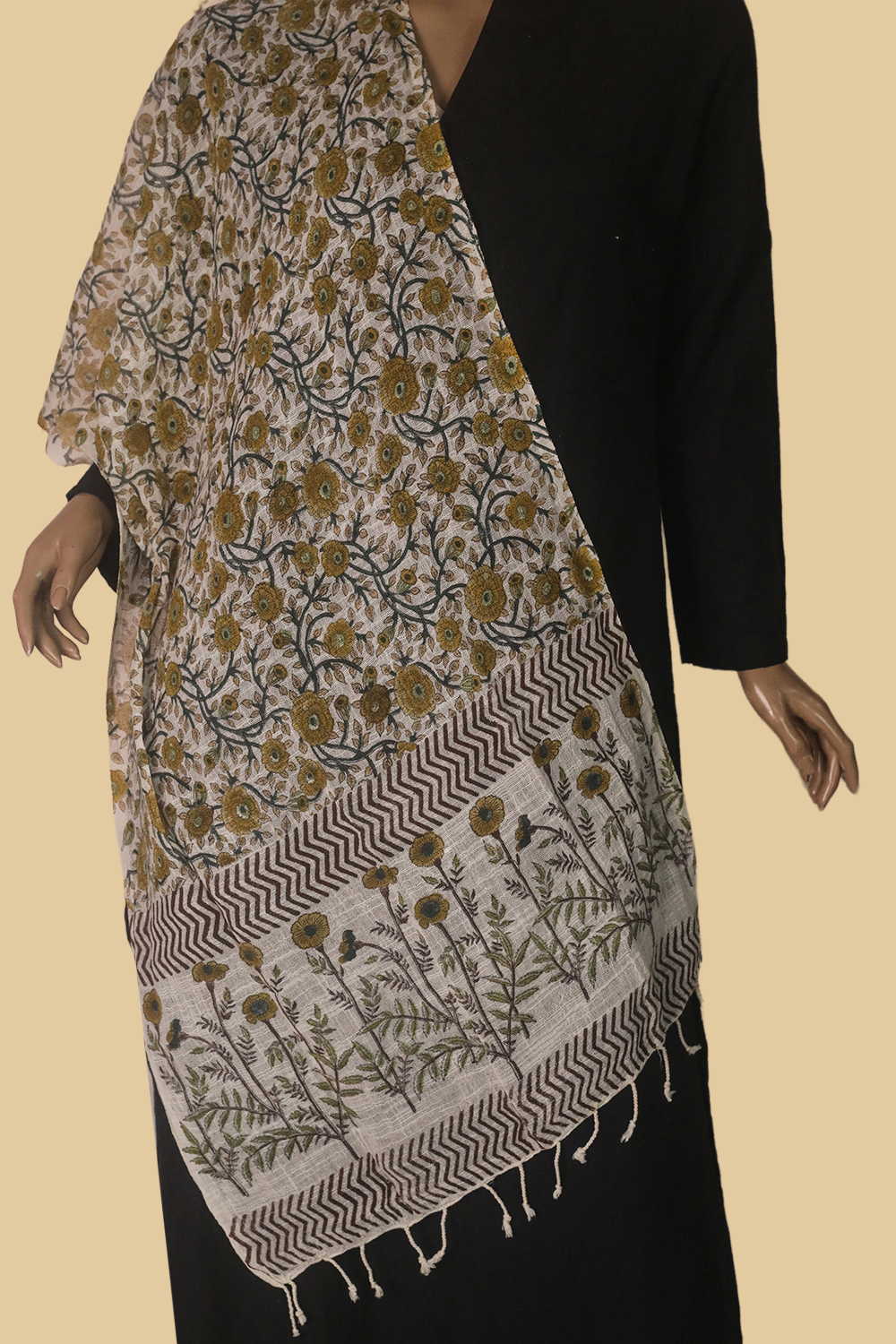 Block Printed Stole - Matkatus 