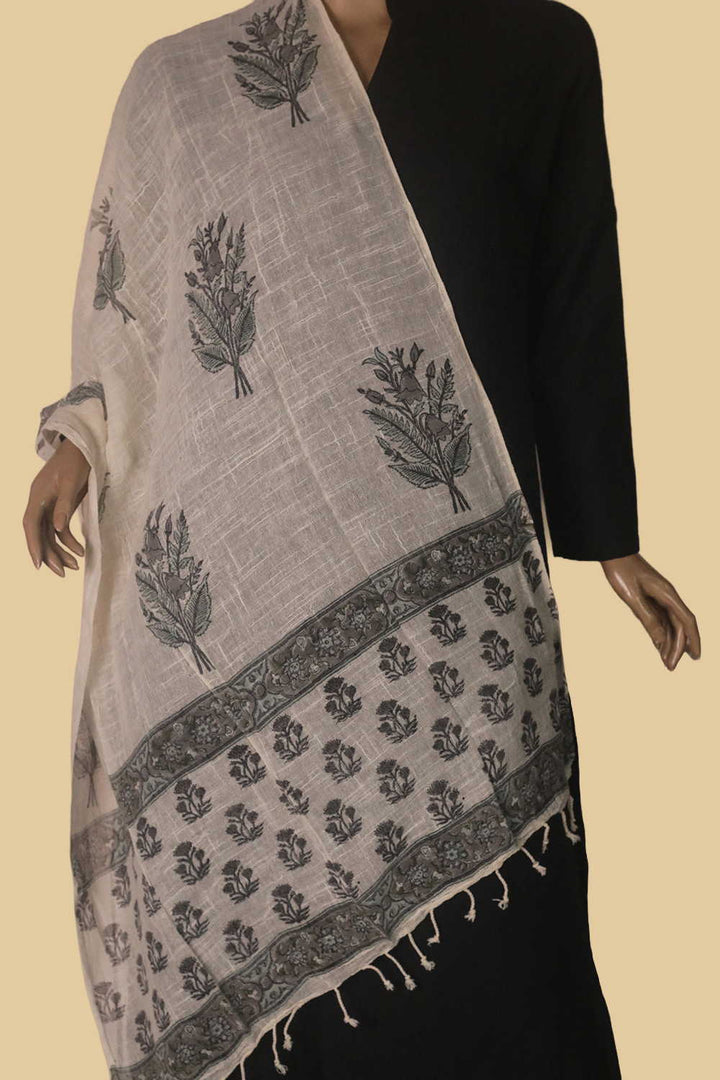 Block Printed Stole - Matkatus 