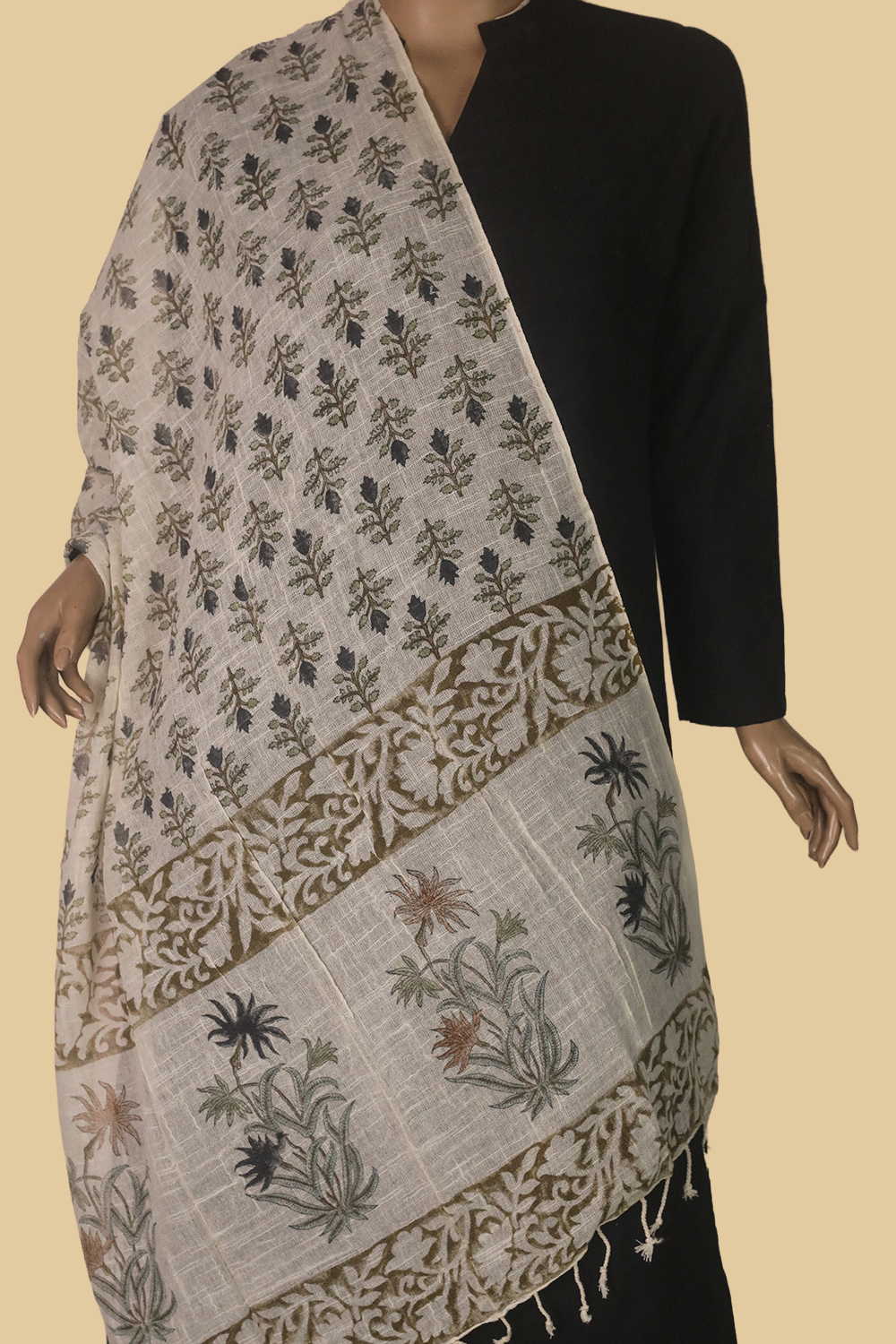 Block Printed Stole - Matkatus 