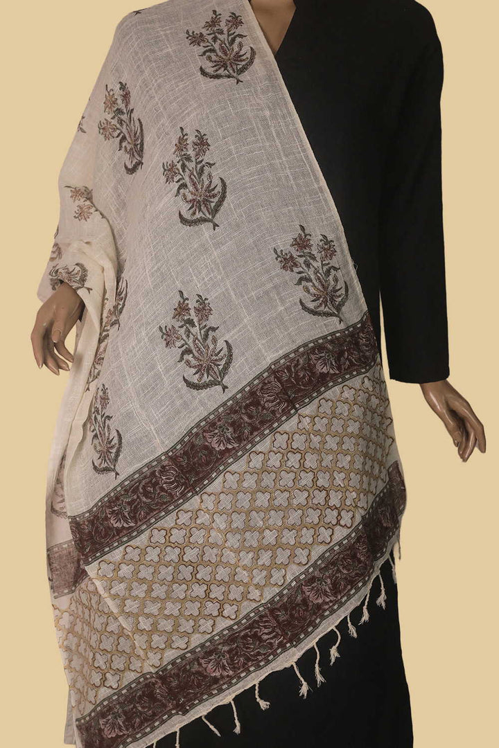 Block Printed Stole - Matkatus 