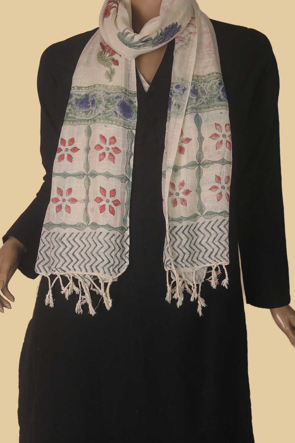 Block Printed Stole - Matkatus 