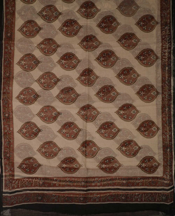 Block Printed Cotton Dupatta - Matkatus 