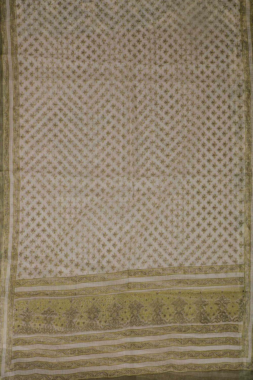 Block Printed Cotton Dupatta - Matkatus 