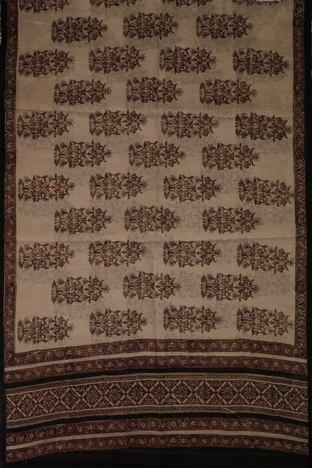 Block Printed Cotton Dupatta - Matkatus 