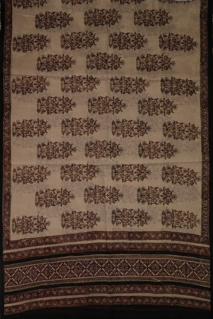 Block Printed Cotton Dupatta - Matkatus 