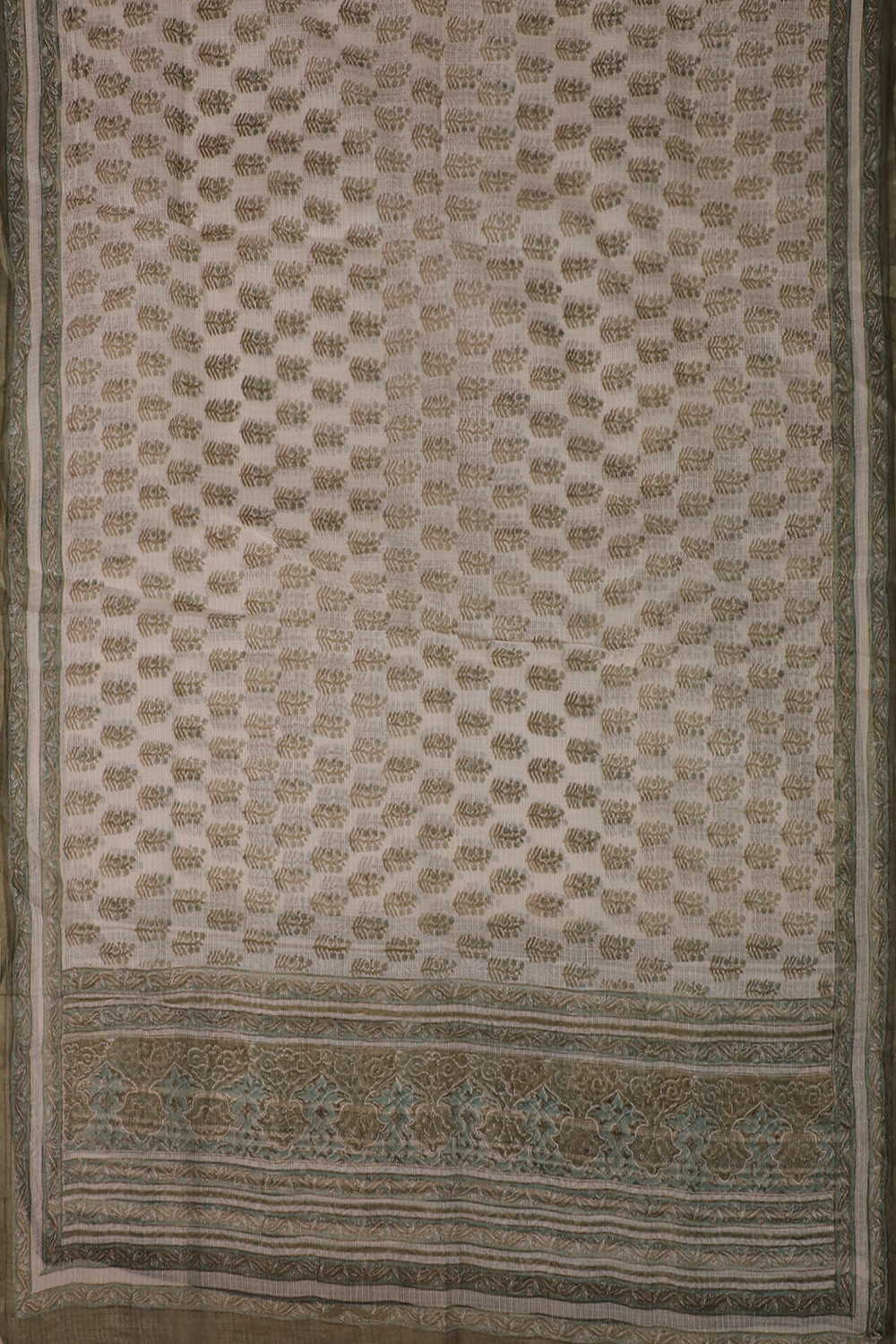 Block Printed Cotton Dupatta - Matkatus 