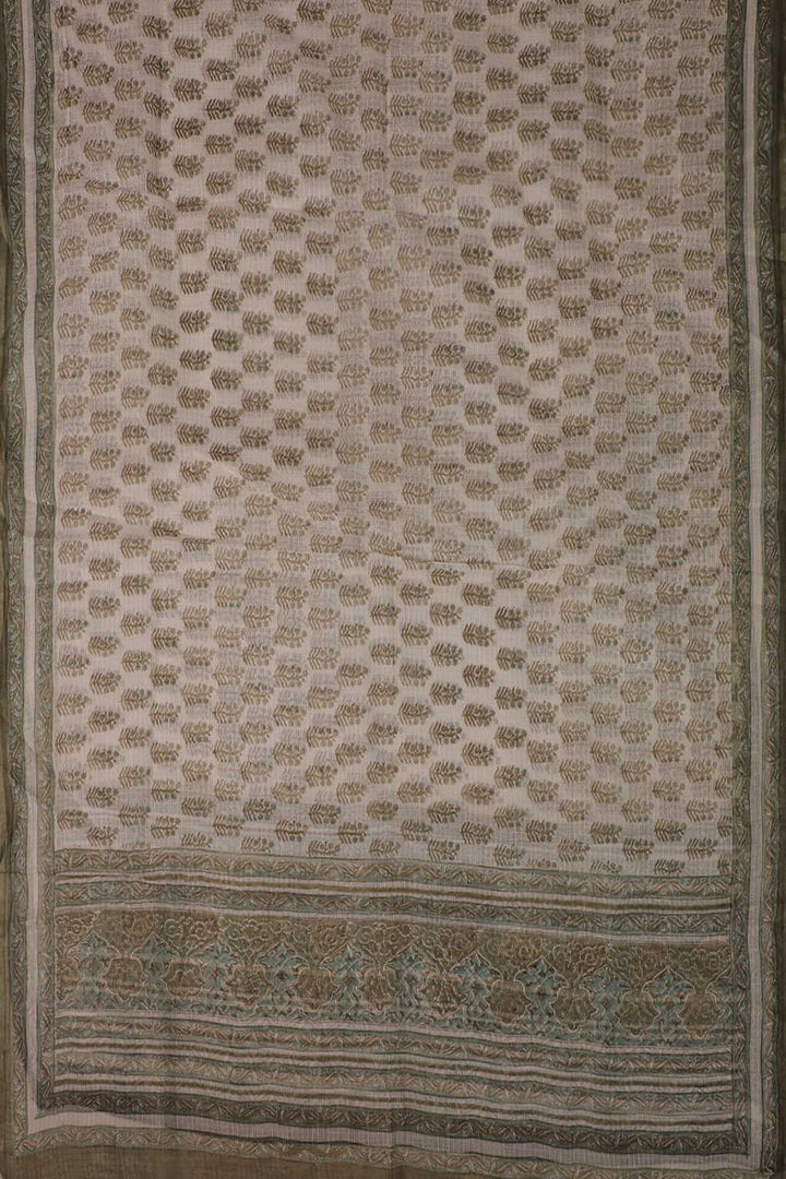 Block Printed Cotton Dupatta - Matkatus 