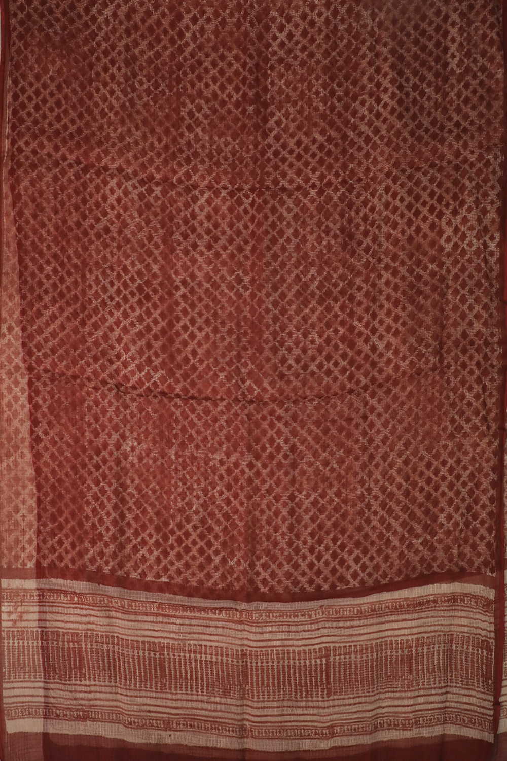 Block Printed Cotton Dupatta - Matkatus 