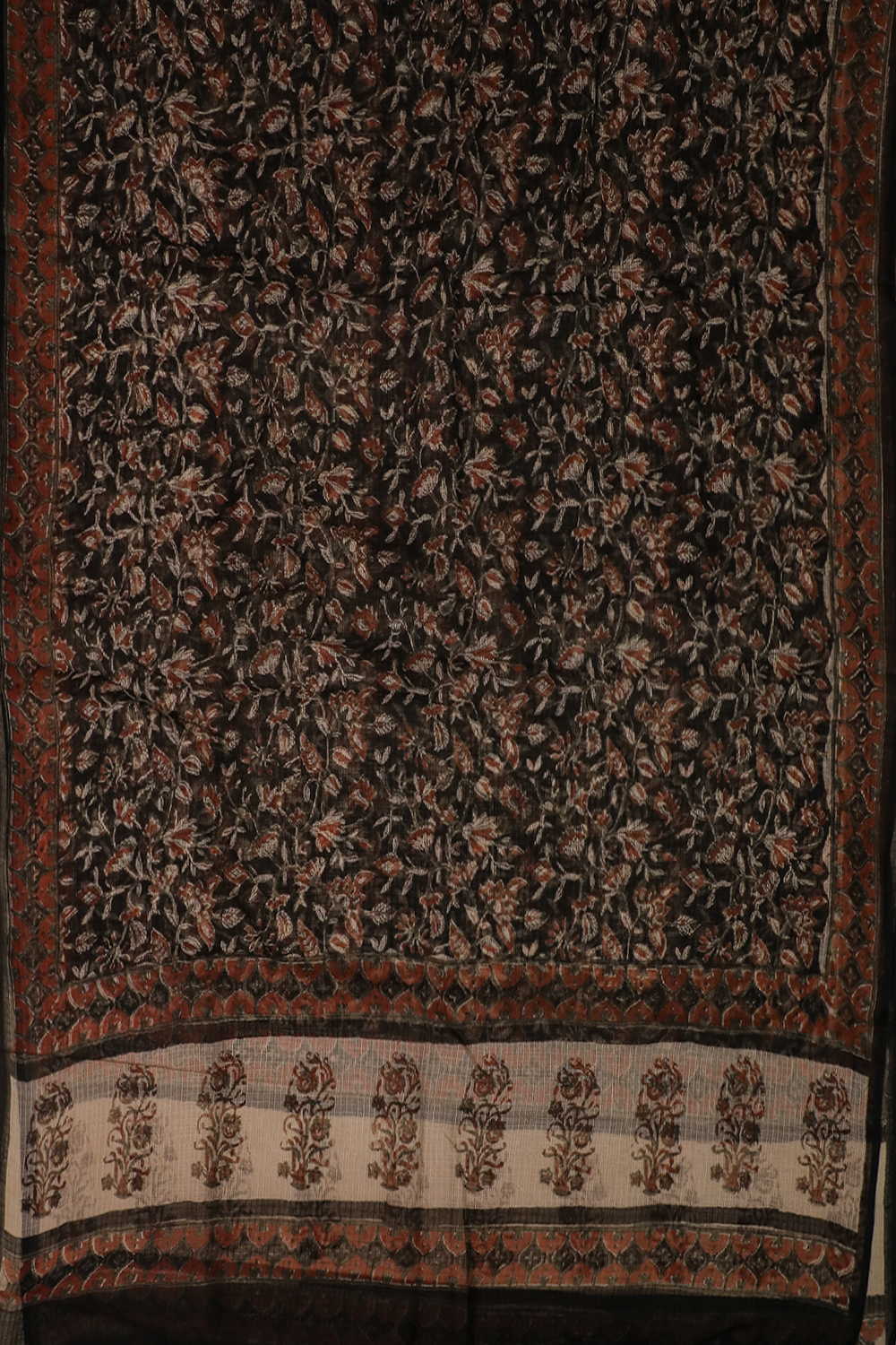 Block Printed Cotton Dupatta - Matkatus 