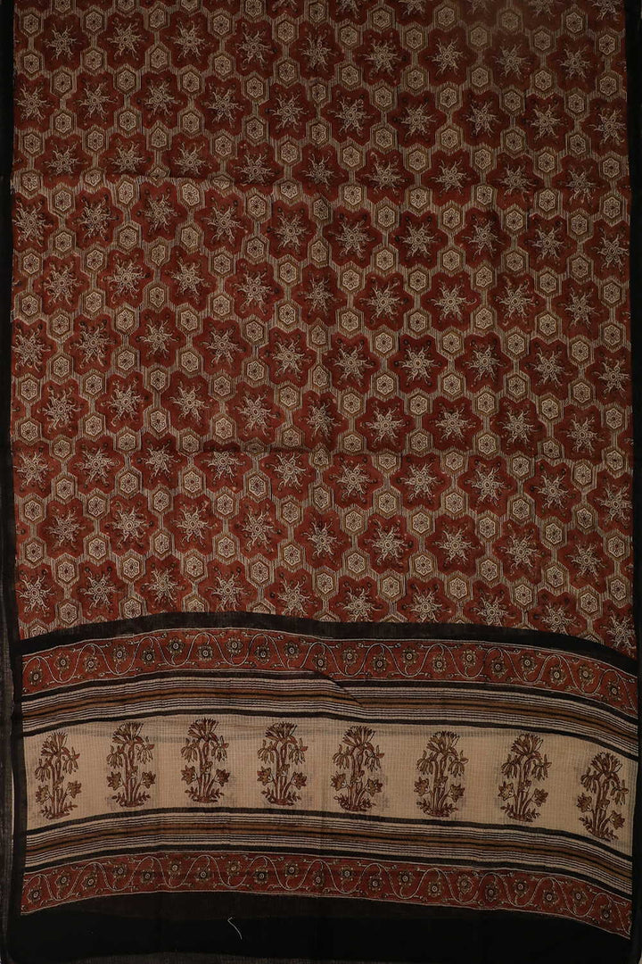 Block Printed Cotton Dupatta - Matkatus 