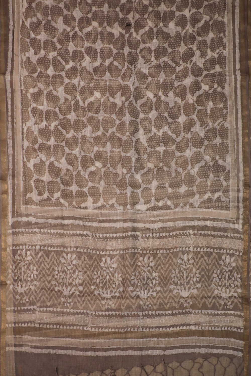Block Printed Cotton Dupatta - Matkatus 