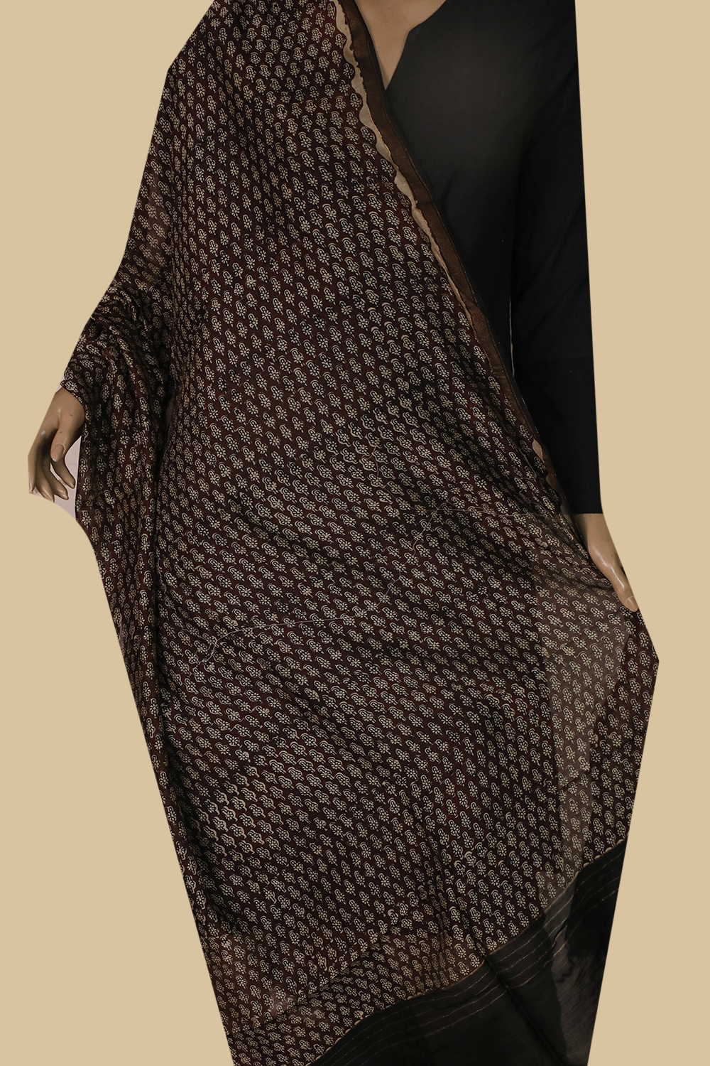 Printed Silk Cotton Dupatta - Matkatus 