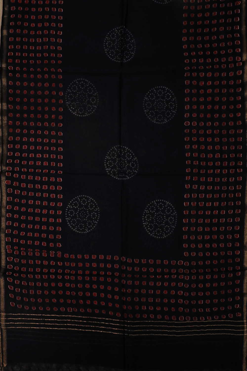 Chanderi Silk Cotton Dupatta - Matkatus 