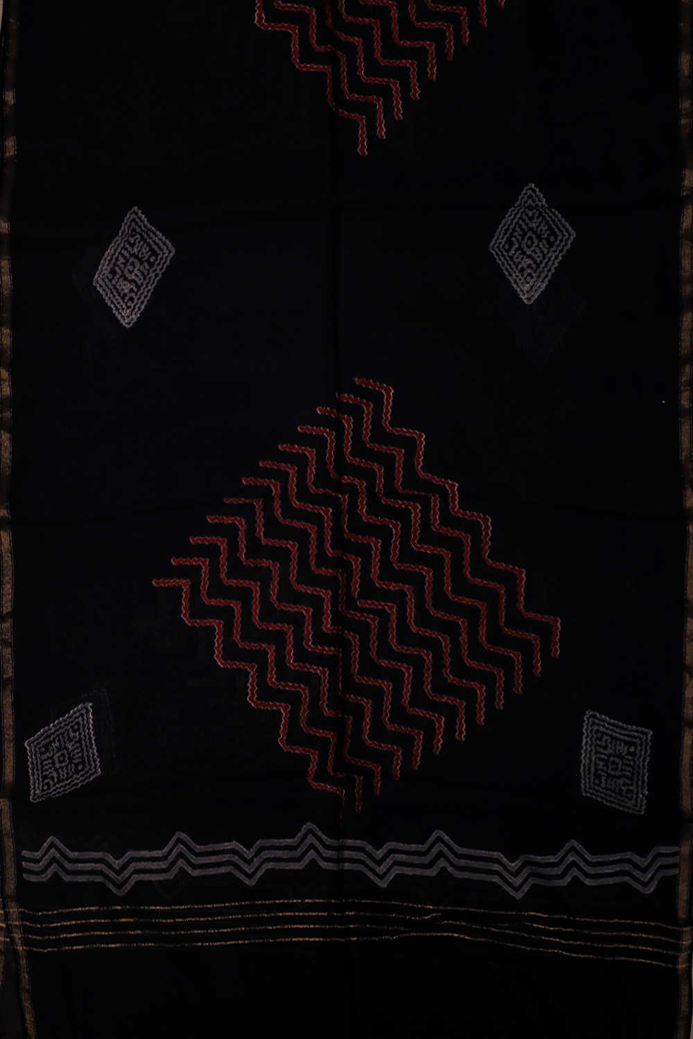 Chanderi Silk Cotton Dupatta - Matkatus 