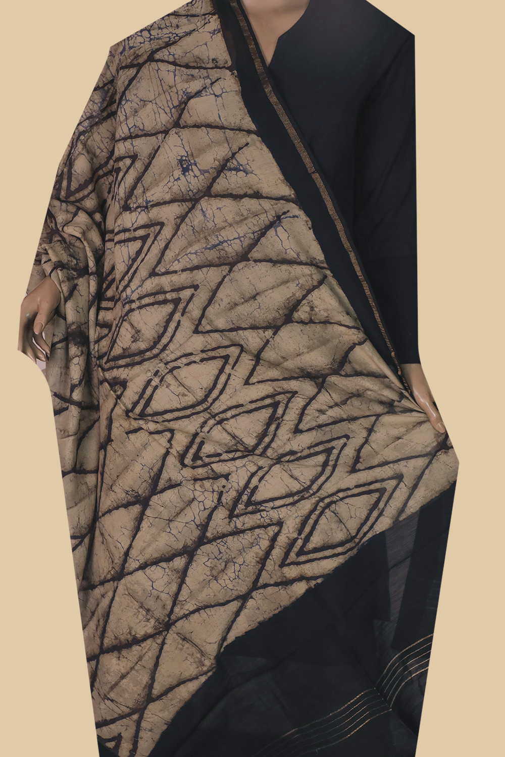 Printed Silk Cotton Dupatta - Matkatus 