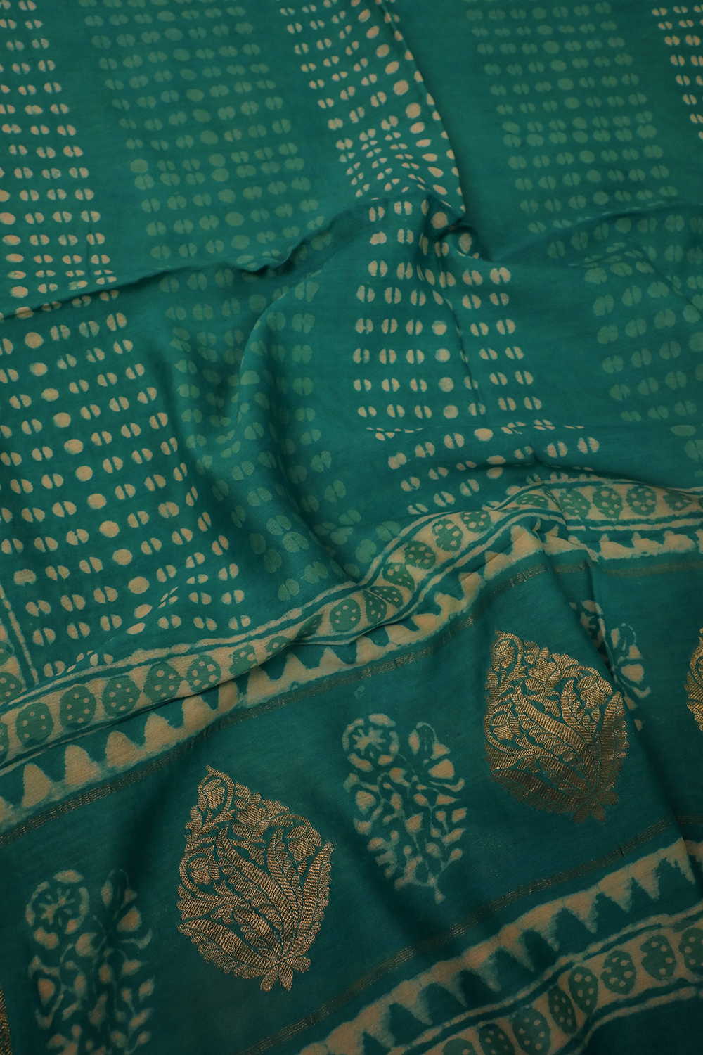 Chanderi Silk Cotton Dupatta - Matkatus 