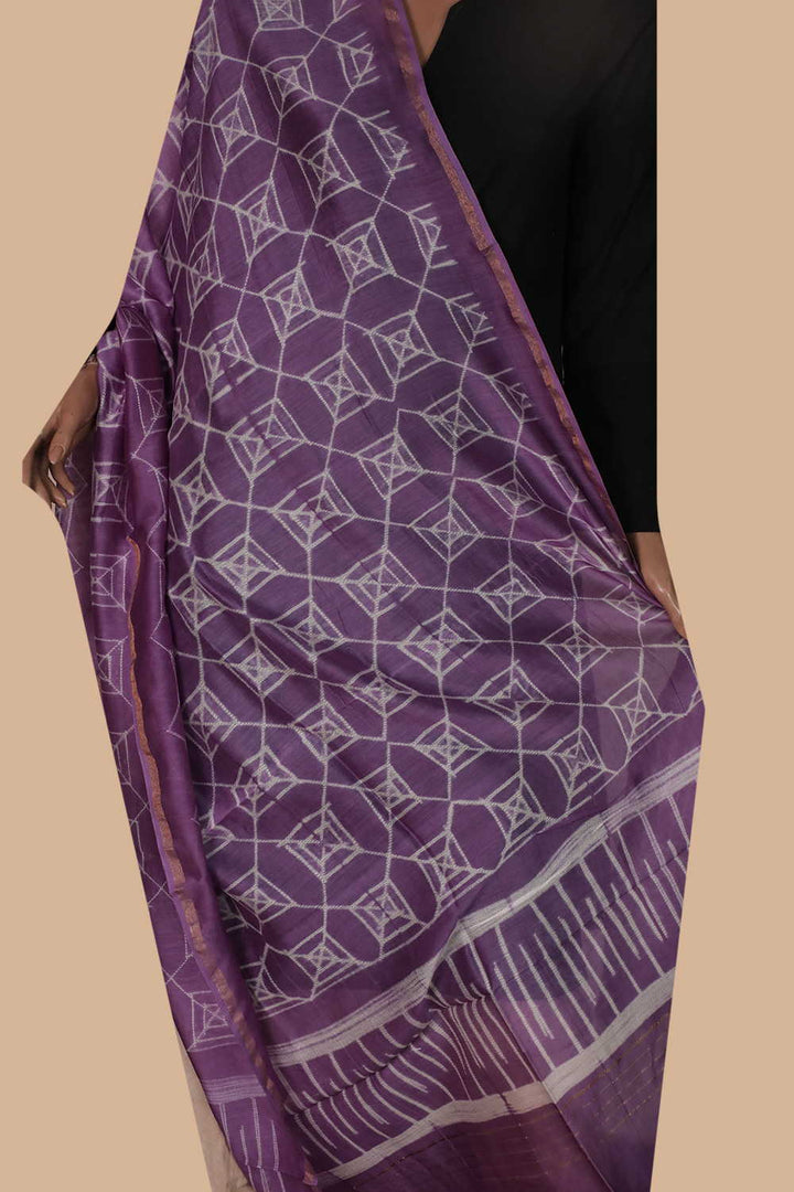 Printed Silk Cotton Dupatta - Matkatus 